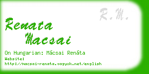 renata macsai business card