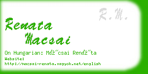 renata macsai business card